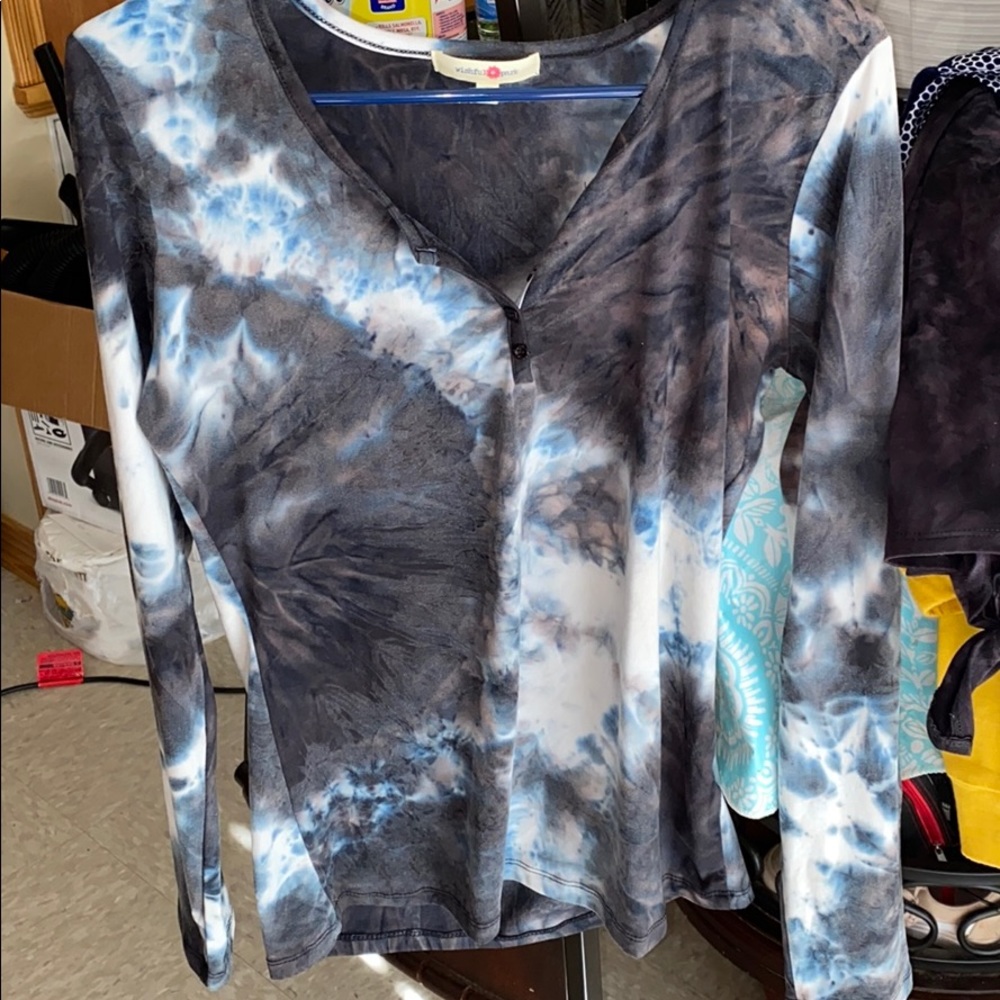Long sleeved tie-dye shirt
